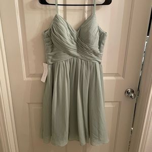 Dusty sage green prom/bridesmaid dress